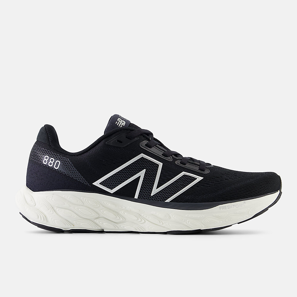 New Balance Fresh Foam X 880v14 Shoes Black with Sea Salt and Silver Metallic